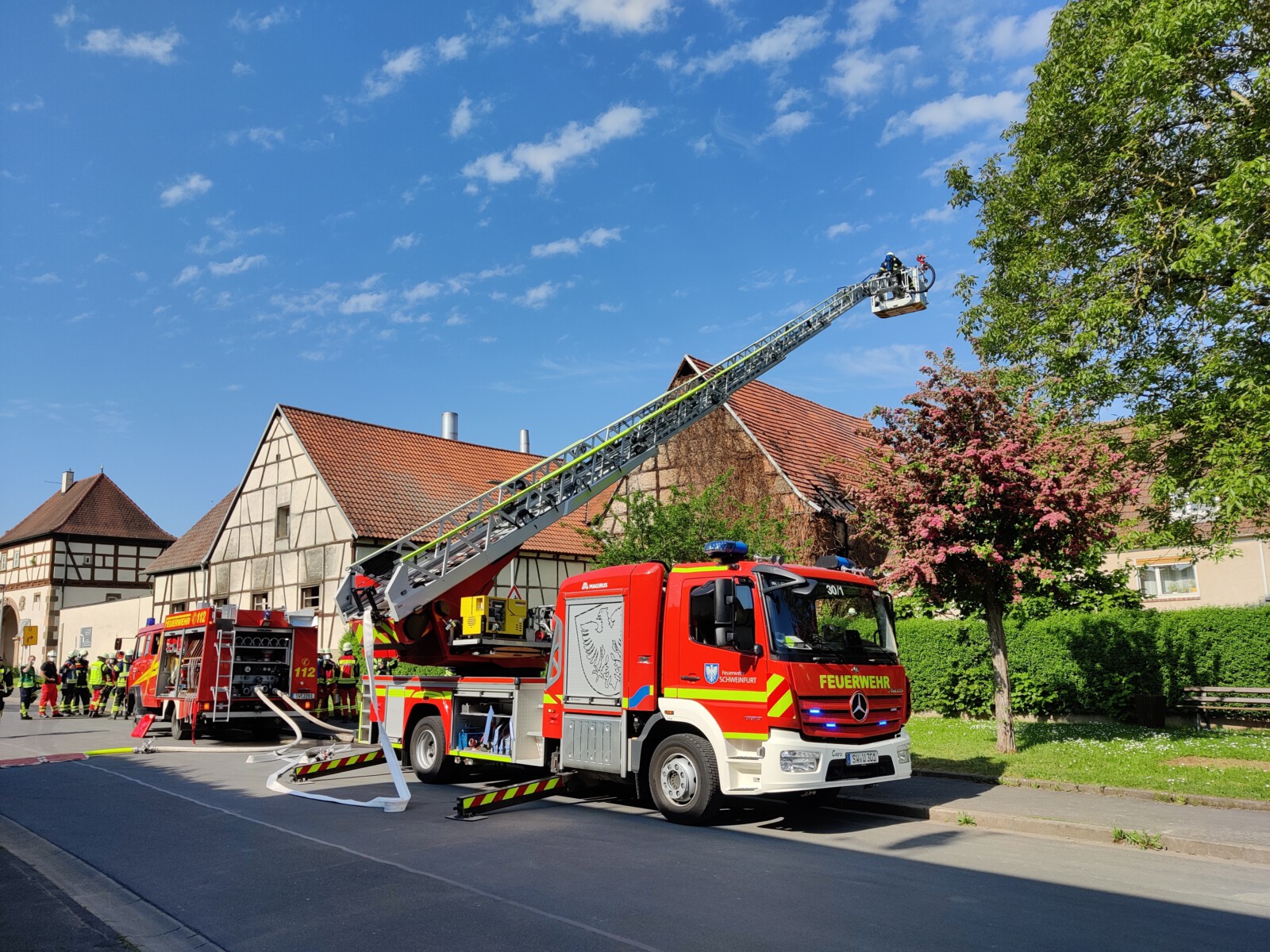 Scheunenbrand Unterdorf Geldersheim
